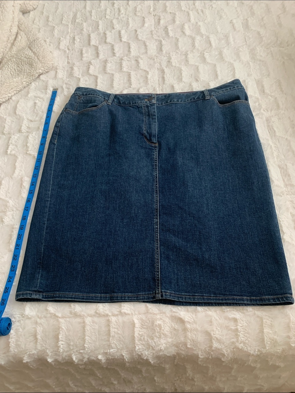 Talbots Dark Blue Denim Mini Skirt
